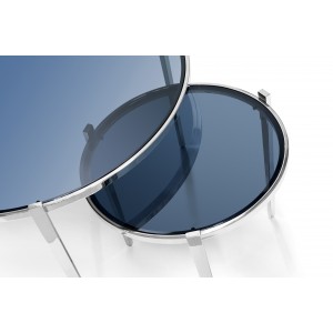 COFFEE TABLE GLASSY ROUND SET 2PC D80/48