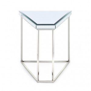 SIDE TABLE GLASSY H40 40X33