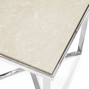 SIDE TABLE CHROMO MARBLE H52