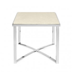 SIDE TABLE CHROMO MARBLE H52