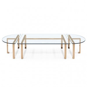 COFFEE TABLE GLASS KOMPO H40 200X80