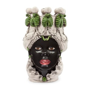 VASE MORO LADY W/CANDLEHOLDER