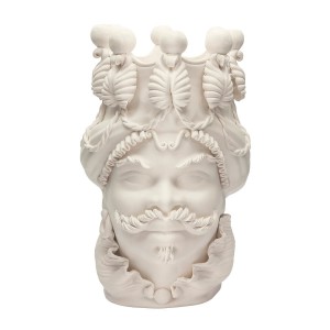 VASE MORO MAN W/CANDLEHOLDER