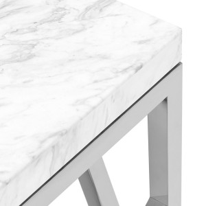 SIDE TABLE STICKS MARBLE SHORT H60 60X60