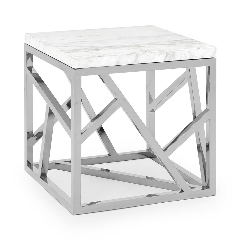 SIDE TABLE STICKS MARBLE SHORT H60 60X60