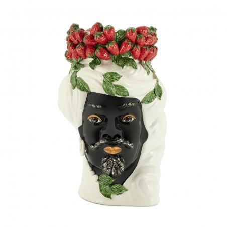 VASE STRAWBERRIES HEAD MAN BIG