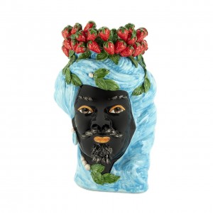 VASE STRAWBERRIES HEAD MAN BIG