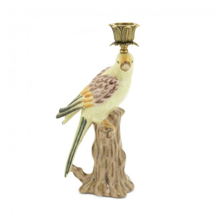 CANDLEH. PARROT W/TRUNK LEFT