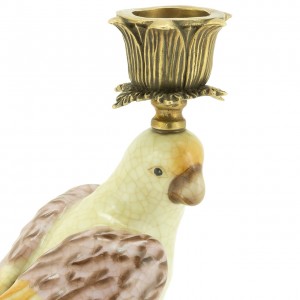 CANDLEH. PARROT W/TRUNK LEFT