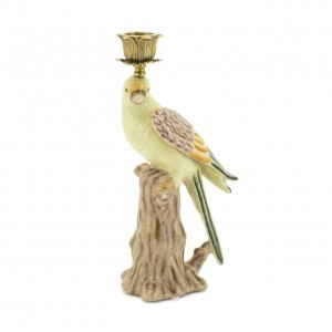 CANDLEH. PARROT W/TRUNK RIGHT