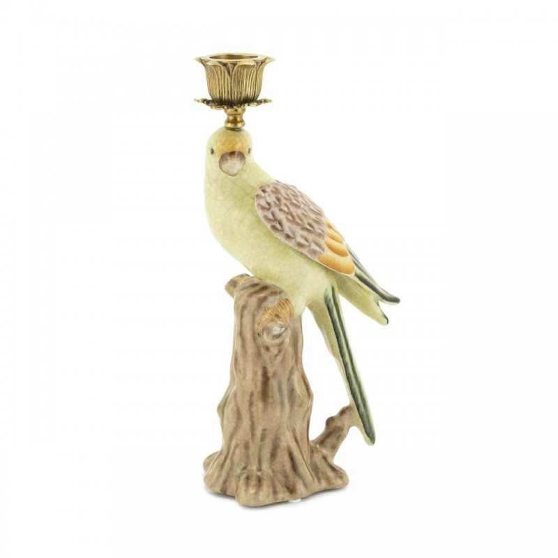 CANDLEH. PARROT W/TRUNK RIGHT