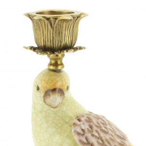 CANDLEH. PARROT W/TRUNK RIGHT