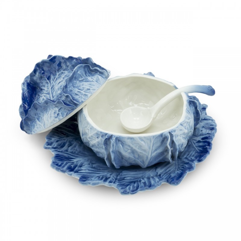 SOUP BOWL CABBAGE W/PLATE H26 D25