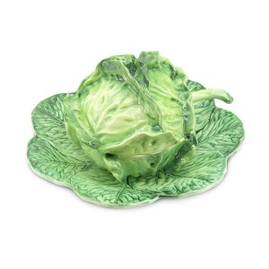 SOUP BOWL CABBAGE W/PLATE H19 D20