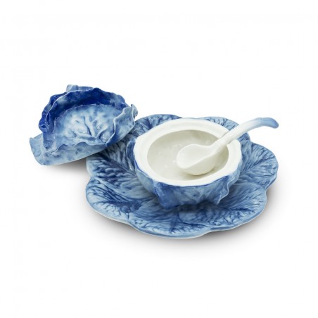 SOUP BOWL CABBAGE W/PLATE H19 D20