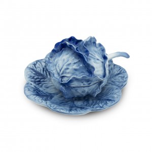 SOUP BOWL CABBAGE W/PLATE H19 D20