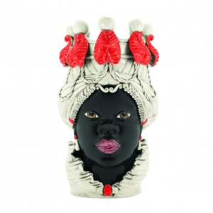 VASE MORO LADY W/CANDLEHOLDER