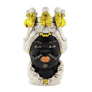 VASE MORO MAN W/CANDLEHOLDER