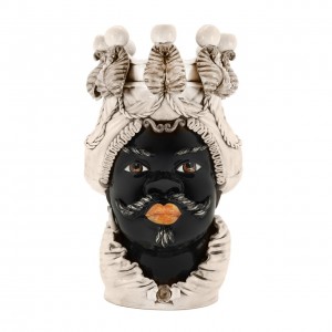 VASE MORO MAN W/CANDLEHOLDER