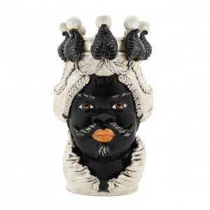 VASE MORO MAN W/CANDLEHOLDER