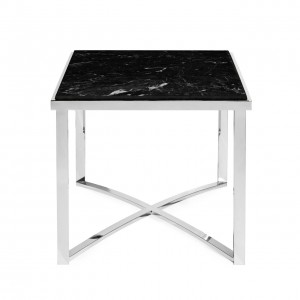 SIDE TABLE CHROMO MARBLE H52