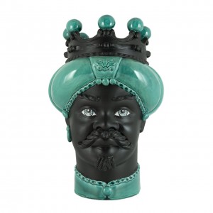 VASE MORO MAN CROWN DARK