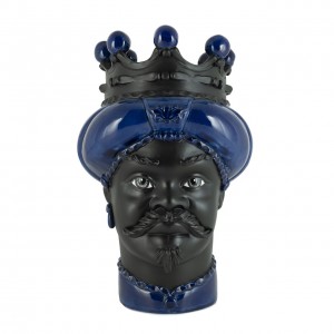 VASE MORO MAN CROWN DARK