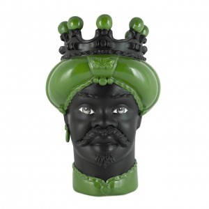 VASE MORO MAN CROWN DARK