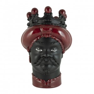 VASE MORO MAN CROWN DARK
