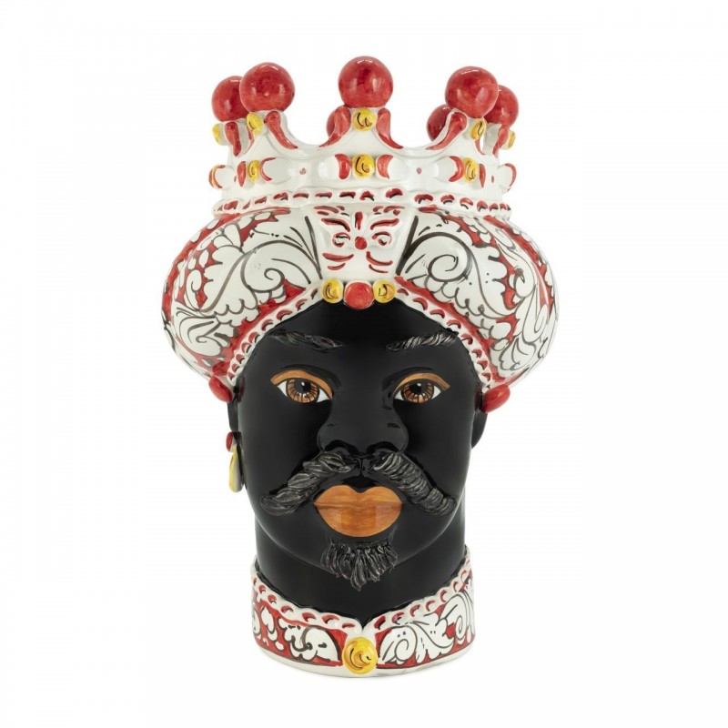 VASE MORO MAN ORNATE H41